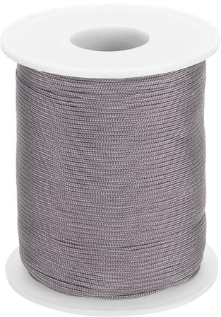 sourcing map Braided Lift Shade Cord, 1mm 109 Yards Roman Shades Cord Braided Nylon Cord String Necklace Bracelet String Cord for Roman Blind Shade Rollers DIY Craft, Gray