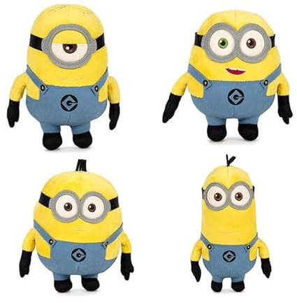 Play by Play Minions – plyschfigurer och gosedjur i 20 cm, 30 cm och 50 cm: Bob, Otto, Kevin, Stuart och Dave – olika utgåvor och storlekar att välja mellan (slumpmässig modell överraskning)