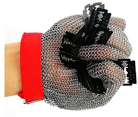 Gants Résistants Aux Coupures, Gants en Acier Inoxydable résistants aux coupures, Gants de Cuisine pour Retirer la Coquille d'huître, Gants de Protection pour Les Mains Gauche et Droite