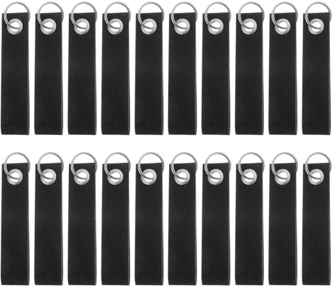 QUARKZMAN Filz Schlüsselanhänger mit Edelstahl Ring, Schlüsselanhänger Rohlinge Bunt Beschriftbare Filzanhänger für DIY, Dekoration, Taschen