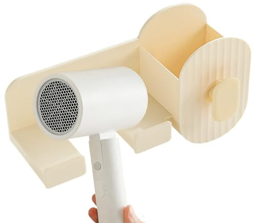 Porte-sèche-cheveux | Support De Lisseur En Bois | Rack De Sèche-linge | Rack Pour Sèche-linde De Sèche-cheveux, Conception En Spiralee, Matériau Résistant À La Chaleur, Installation Facile, Idéal