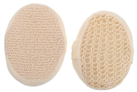 CALLARON 2 Stück Natürlicher Handgewebter Sisal Peeling Schwamm für Dusche Effektives Reinigungswerkzeug für Körperpflege und Haushalt für Männer und