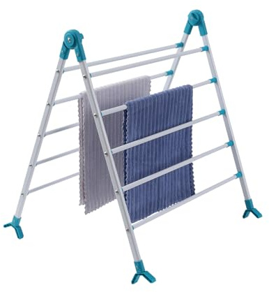 various Tendedero Extensible para bañera,Tendedero Plegable con 10 Barras de Secado en Total de 5.6m de Espacio Tendido, Extensible 56.5-106.5cm Color Blanco