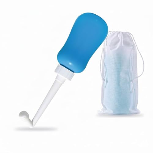 Peri Bottle Bidet portable de 350 ml pour soins post-partum, matériau EVA souple et ABS, buse rétractable, pulvérisateur à 7 trous, idéal pour les voyageurs et après la naissance, facile à transporter