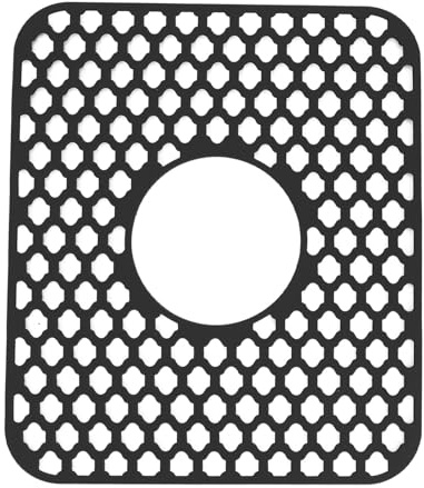 SIXRUN Protezione per Lavello in Silicone Tappetino per Lavello per a Prova di Calore Antiscivolo per Fondo del Lavandino in Acciaio Inossidabile (BLACK)