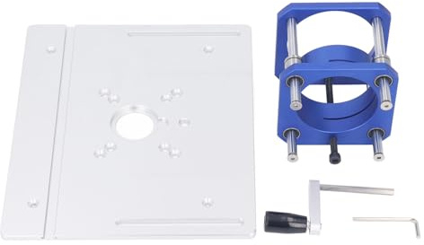 Baxnore Kit de levage de routeur, plaque d'insertion de table de routeur en alliage d'aluminium avec super course de levage pour le traitement CNC du travail du bois, plage de leva