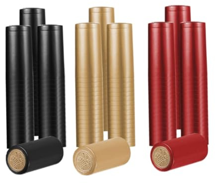 Syglawnd Capsules de Bouteille de vin, Capsules thermorétractables, Bouchons d'emballage rétractables pour Bouteille vin en PVC pour Caves 150 pièces, enveloppes