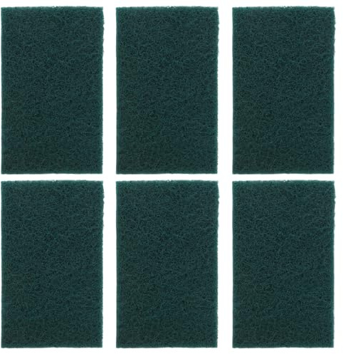 TOYZFRIENDY Set 6 Pezzi Pagliette Abrasive Verdi in Nylon Riutilizzabili Antigraffio per Pentole Padelle e Forno Pulizia Cucina e Griglie Metalliche Resistente e Multiuso per Uso Domestico