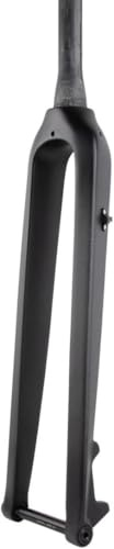 CUCKQUIC Forcella Rigida in Carbonio per Mountain Bike 26/27,5/29, Forcella Rigida MTB, Freno a Disco, Perno Passante 15x100 mm, Forcella Anteriore MTB, Tubo sterzo Conico da 1-1/2'' B,26in