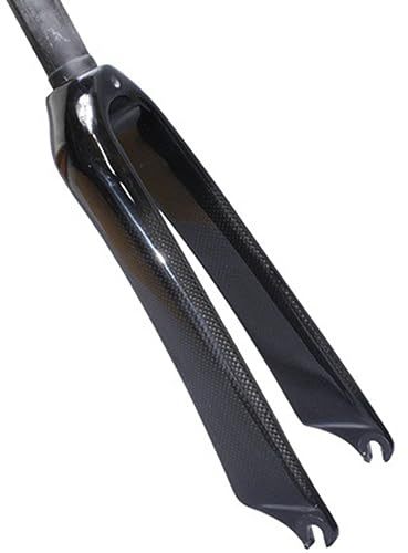 KJHFD Carbonfaser-Klappstarrgabeln x mm C-Bremse vorne gerades Rohr Ultraleichte Fahrradgabel (Farbe: Schwarz-glänzend, Größe 16 Zoll)