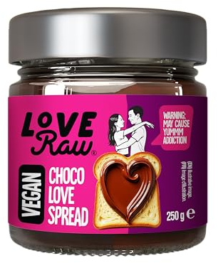 LoveRaw Choco Love Cacao Hazelnut Spread – Vegan, Palm Oil Free, Dairy Free – 250 g