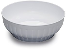 Stefanplast 107639 Insalatiera Plastica Costolata, Bianco, 30 x 34 x 30 cm