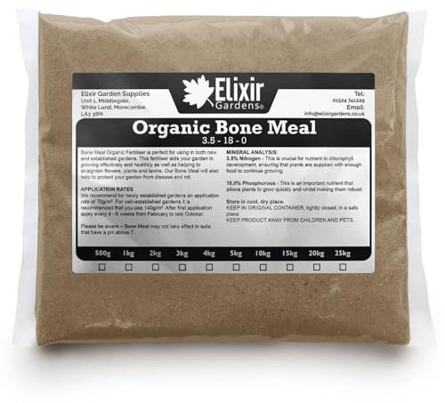 Elixir Gardens 10kg Organic Bone Meal Plant Fertiliser | All-Purpose & All-Season Vegetable, Fruit & Flower Food