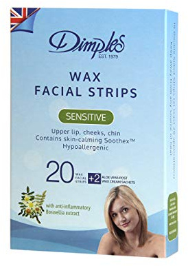 Dimples Wachs-Gesichtsstreifen, 20 Stück
