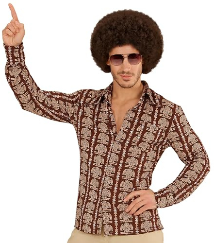 W WIDMANN MILANO Mode festive - Chemise années 70, chemise pour homme, style disco, costumes de carnaval