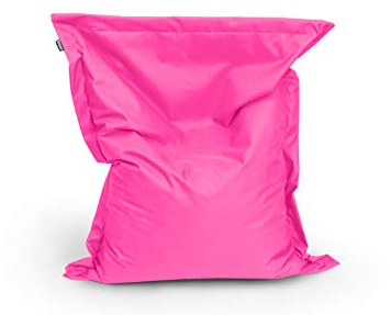 BuBiBag Sitzsack 150x100cm ca.340L mit Füllung Sitzkissen Rechteck Bodenkissen Kissen Sessel BeanBag (pink)