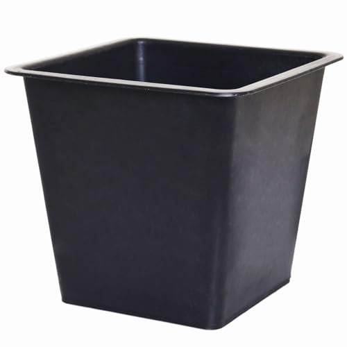 VIVANNO Premium Bac à Fleurs en Plastique 19x21x21 cm, étanche & résistant aux intempéries, pour intérieur & extérieur, Noir