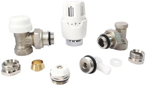 SOMATHERM FOR YOU - Kit radiateur rob Th Equerre 1/2 | Équipez facilement votre radiateur grâce à ce kit complet avec robinet thermostatique, esthétique et ergonomique.