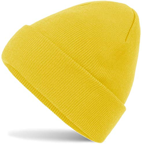 Hatstar Wintermütze | Damen Beanie Mütze | Herren Feinstrick Beanie | für Frauen Männer Unisex | Cuffed Hats Weich & Warm