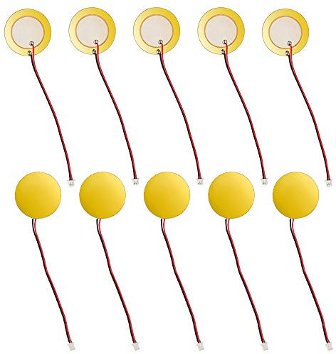 20Pcs Discos Piezoeléctricos 27mm, Transductor Acústico, Elemento de Sonido Electrónico para Guitarra Equipo Electrónico