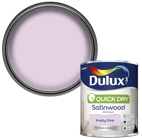 Dulux Schnell trocknende Satinholzfarbe, Pretty Pink, 750 ml, 5358155