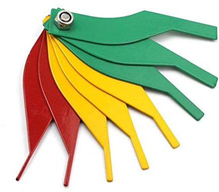 Hotaden 1pc Thickness Gauge Calipers Feeler Gauge Measuring Instrument Tool Car Brake Pad Metal Detectors Auto Parts System Random Color