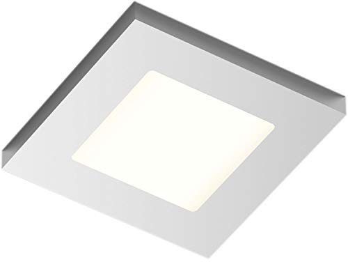 L&S LED Aufbauleuchte Lucky 2, Deckenlampe eckig, 4000K neutralweiß, Aufbauspot dimmbar mit Magnetbefestigung 12V - 2 W, Kunststoff alufarbig