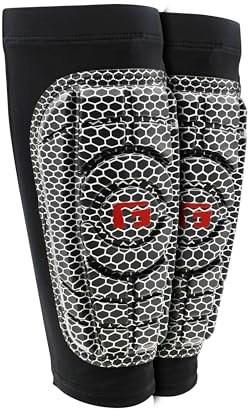 G-Form Pro-S Compact Soccer Schienbeinschoner – Fußball Schienbeinschoner – Hex Silber/Schwarz, Erwachsene Groß
