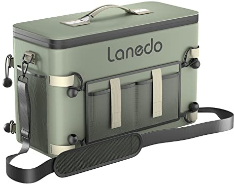 Lanedo 34-Can Multi-Functional Collapsible Soft-Sided Cooler - Leak-Proof Beach Cooler, Portable Ice Chest, and Travel, Food Shopping, Camping, Kayaking, Fishing, Multi-Person Lunch Bag!