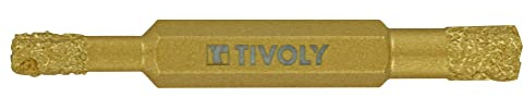 Tivoly 12001920002 Foret Diamant à Sec Double pointe Réversible Ø6mm + Ø8mm