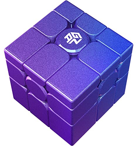 GAN Speed Cube 3x3 Magnetico Mirror Cube, Superficie liscia UV senza adesivi professionale Cubo ideale sia per principianti che per giocatori esperti, Perfetto come regalo(Viola)