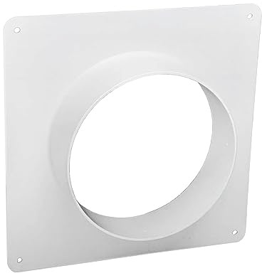 JSIXASO Wandflansch für Lüftungssystem Montage Rundrohr PVC Verbinder Wandflansch Verbinder für Lüftungsrohr(Weiß 150mm)