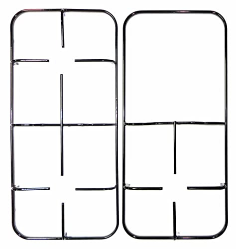 Nardi - Kit 2 griglie in ferro smaltato nero lucido 456 x 213 mm. per cucina piano cottura 3 fuochi con piastra elettrica - P3651/1KIT