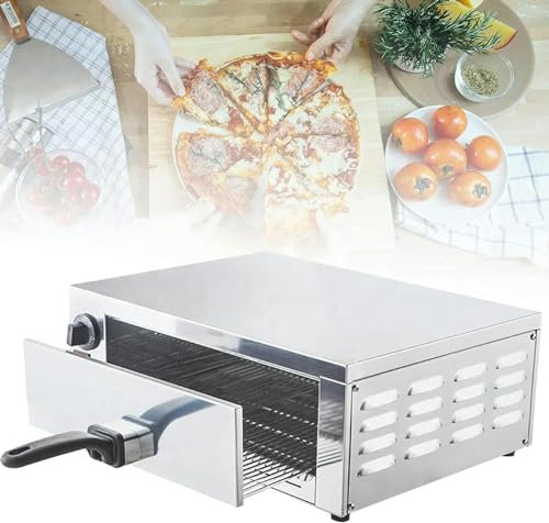 Forno Per Pizza BBQ Esterno Portatile Da 12 Pollici, Forno Elettrico Per Pizza Commerciale Da 1200 W, Forno Per Tostapane Per Pizza A Cassetto Singolo, Piano Di Lavoro Multiuso In Acciaio Inossidabile