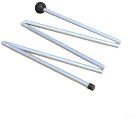 Beach Tent Poles, Aluminum Tent Poles Camping Poles, Foldable Beach Canopy tent Pole Shelter Tarp Pole for Awning Sun Shade Sail Pole Adjustable Canopy Poles(2m/Flat Head)