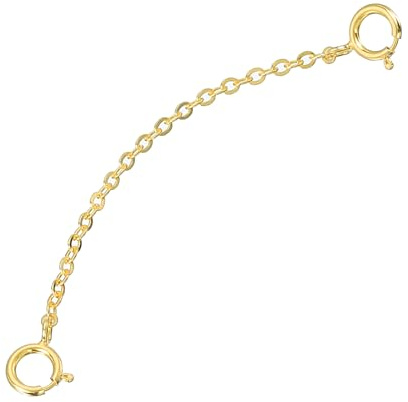sourcing map 1 Pcs Chains Extenders 925 Sterling Silver 50mm Extension Chains with Clasps for Making DIY Handmade, Gold