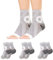 Zimoer Calcetines Neuropatía, Calcetines Soporte Tobillo, 3 Pares de Calcetines Ortopédicos Mujer Hombre Grises, Calcetines Protector Tobillo para Deportes, Ciclismo, Carrera, Fitness