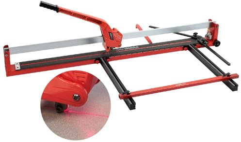 STREND PRO Fliesenschneider 1200mm mit LASER | Fliesen werkzeug PROFI mit TITANIUM schneidrad | 2x Verlängerungsarme, IDEAL für GROSSFORMATFLIESEN | Porzellan, Keramik, Marmor, Glasur, Fliesen