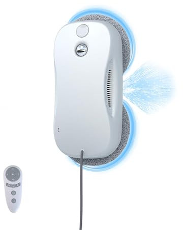 YLME Fensterputzroboter, Fensterroboter mit Sprühfunktion, mit Dreifachem Sicherheitssystem, Intelligenter Navigation,Fernbedienung, Automatischer Fensterroboter für Glatten Oberflächen,S9