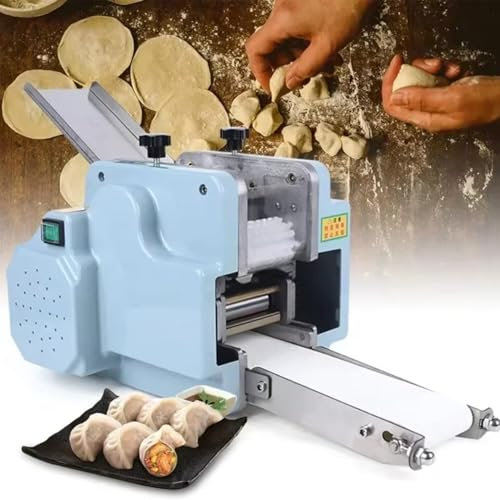 Automatische Teigtaschenhautmaschine Mit 3 Formen, 140-W-Wonton-Maker-Maschine, 50–60/Min., Mit Faltbarem Förderband Und Abnehmbarer Einfüllöffnung, Geeignet Für Zuhause, Frühstücksladen