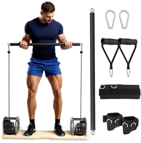 All-in-One Krafttrainingssystem mit 7–17 kg Widerstand | Tragbares Heimfitnessgerät mit 4 Trainingsmodi für Ganzkörpertraining, kompaktes Design für Zuhause, kleine Räume & Reisen