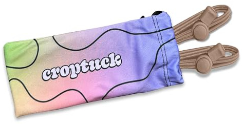 Croptuck Herramienta de cintura ajustable original para meter camisa y suéter, talla superior, Chocolate (2 croptucks, 1 bolsa), Medium (8-16)