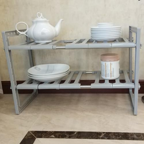 TapferBahn Deslizable Estante Almacenamiento Debajo Fregadero,Rejilla ExtraíBle para Detergente,Organizador Bajo Fregadero,Gran Capacidad,Adecuado para Cocina,BañO,Lavadero