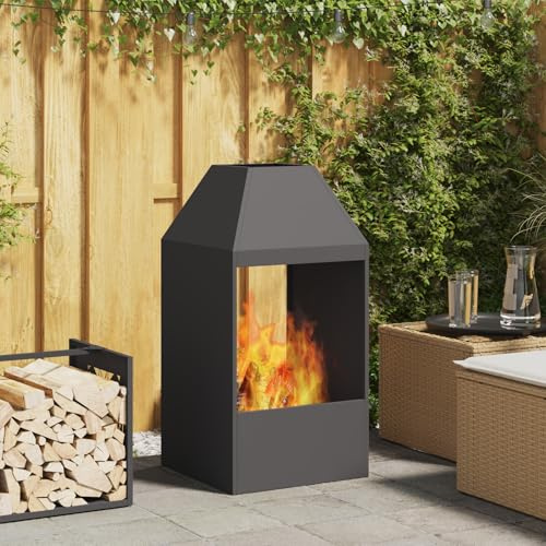 Générique brasero Noir 50x50x100 cm en Acier,Maison & Jardin,Cheminées,Noir,16 KG,858988