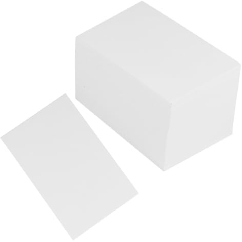 UTHCLO 200 Stück Blanko Englisch Wörter Karteikarten Weiß Doppelseitig Bedruckbar Memo Karten für DIY Grußbotschaften Scrapbooking und Geschenketiketten