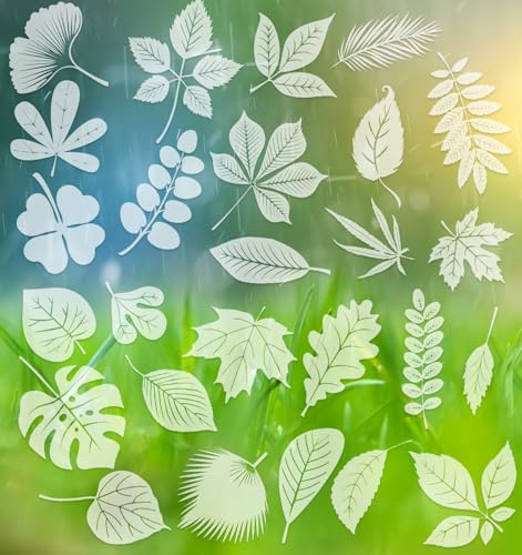 26 Pcs Window Clings, Window Decals to Prevent Bird Strikes UV Resistant & Reusable, Easy to Apply & Remove