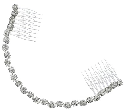 Zerodeko Horquilla Elegante para Novia Peine de Cristal Plateado, Adorno Creativo Cabello, Tocado Nupcial para Boda, Accesorio de Aleación Resistente y Decoración de Moda