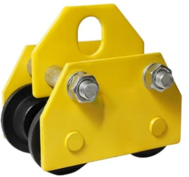 Stahlträger-Dolly Mit Einer Kapazität Von 2.200–6.600 Pfund, 1–3 Tonnen Manueller Dolly, Einstellbare Flanschbreite Von 2,7 Zoll Bis 5,9 Zoll, Geeignet For Gerade(1ton/2200lbs)