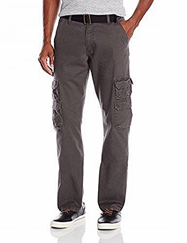 Wrangler Authentics Pantalón Cargo de Sarga de Ajuste Relajado para Hombre (Logan) Casual, Sarga Antracita, 30W/30L