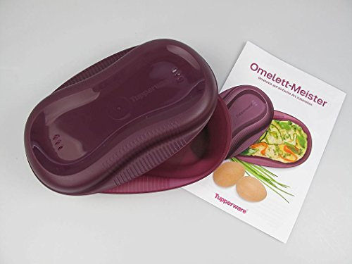 TUPPERWARE Omelett-Meister Mikrowelle lila Omlettwunder Eier Mikro + Rezept 30187